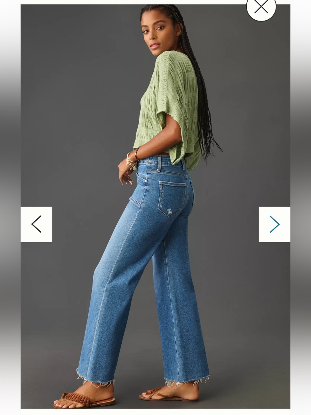 NWOT PAIGE Anessa High-Rise Wide-Leg Crop Jeans - Picture 8 of 13